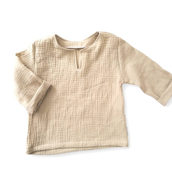 Musselin Shirt Baby/Musselin kinder shirt/langarm/Shirt/Pullover/Musselin/viele verschiedene Farben zur Auswahl