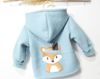 Walk jacket with application/jacket baby children/winter jacket/jacket with embroidery/various colors available