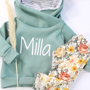 Hoodie mit Namen/personalisierter Hoodie/Pullover mit Namen/Aufdruck/Individualisierbar/Geschwister-Hoodie/personalisierbarer Hoodie Kinder Bild 4