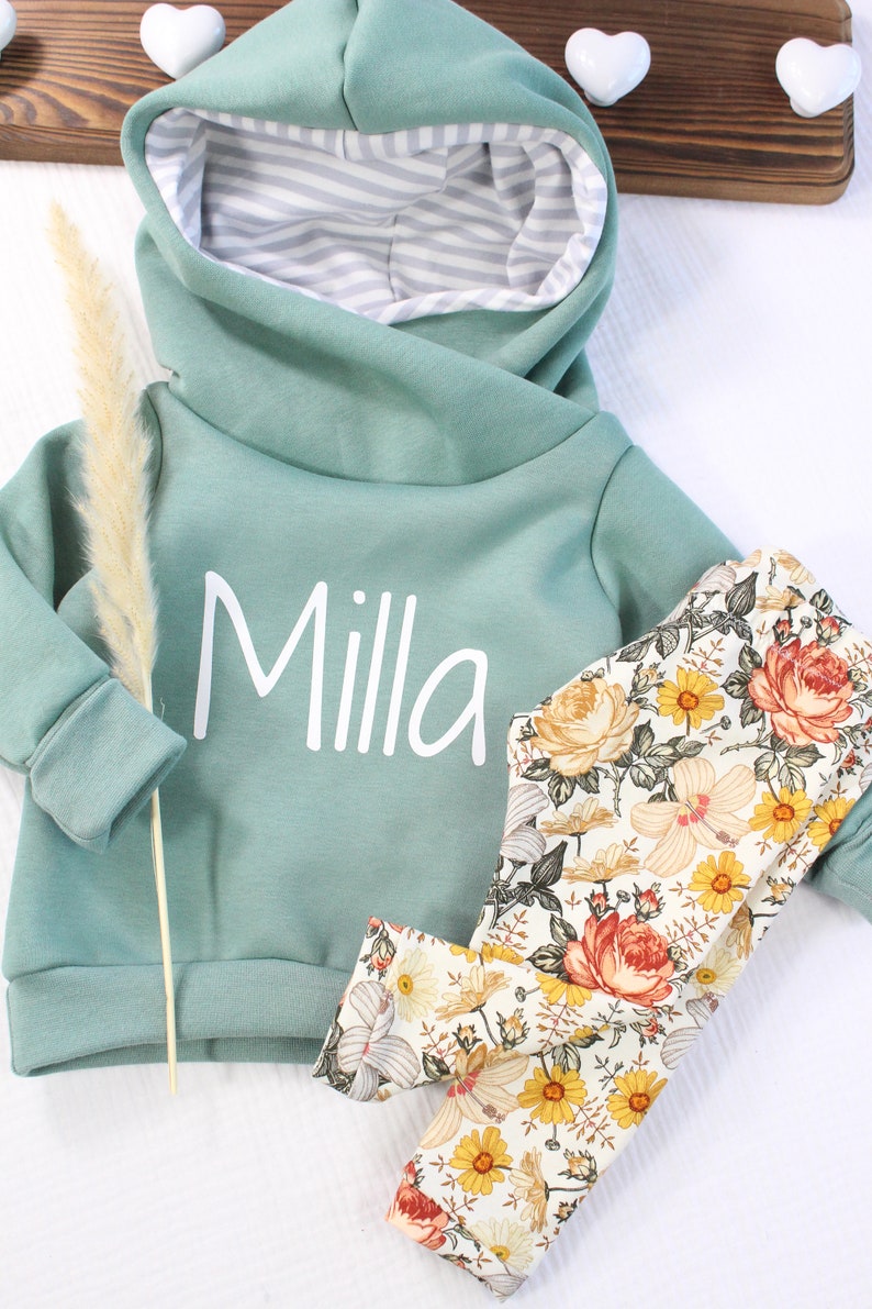 Hoodie mit Namen/personalisierter Hoodie/Pullover mit Namen/Aufdruck/Individualisierbar/Geschwister-Hoodie/personalisierbarer Hoodie Kinder Bild 4