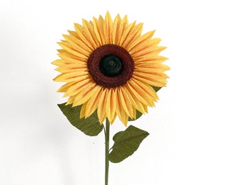 DIY KIT - Handmade Crepe Paper SunFlower's Kit with video Tutorial