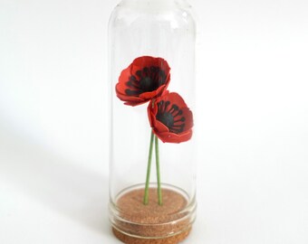 Handmade Mini Poppies Dome