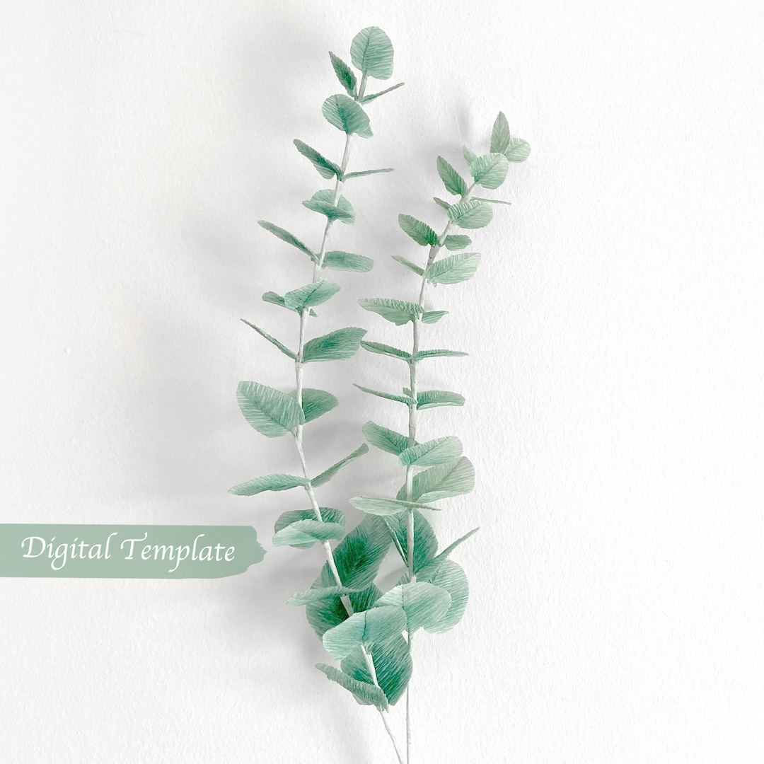 Digital Template Handmade Crepe Paper Eucalyptus Gunnii Etsy
