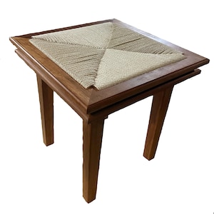 Handmade Hardwood Danish Cord Stool
