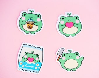 Kawaii Cute Frog Drawing With Mushroom - Zetta Wallpaper