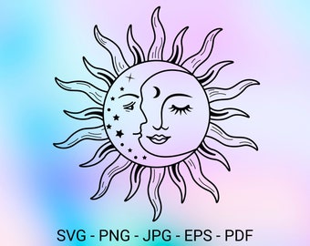Sun And Moon Svg Etsy Sun And Moon Svg Etsy