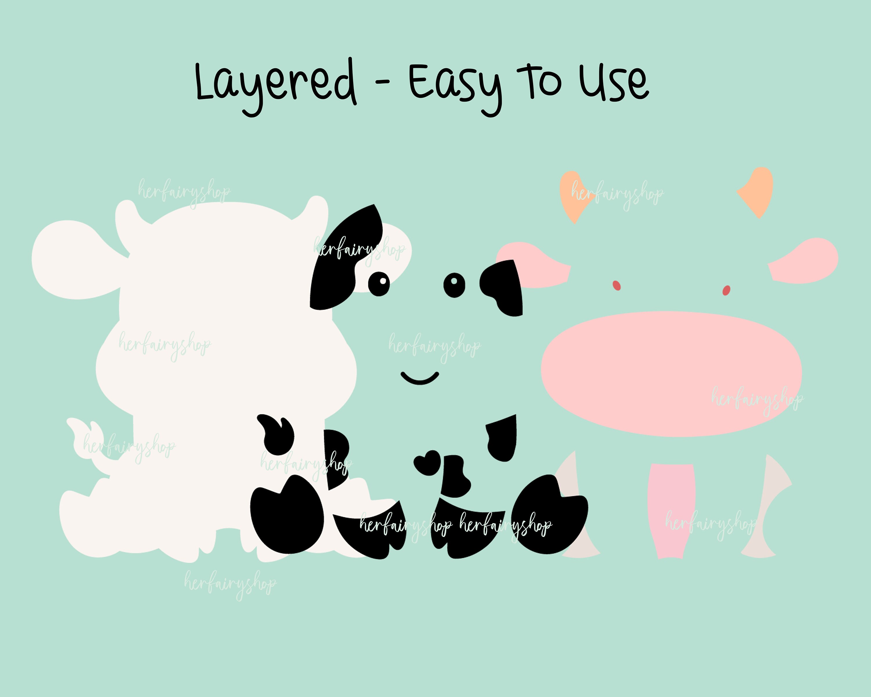 Baby Cow Svg | Cute Cow Svg | Animal Svg I Farm Animal Clipart I Baby ...