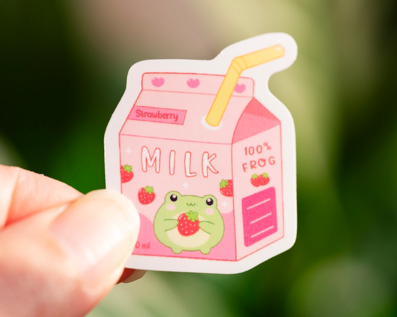Pack of 6 Frog Vinyl Sticker, Kawaii Frog, Frog Lover Sticker, Cute ...