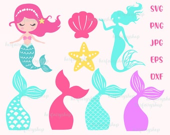 Mermaid SVG Bundle, Mermaid Monogram svg, cute mermaid, Mermaid clipart, Sea Beach svg, Mermaid Tail SVG, Mermaid Layer, PNG, Vector, CriCut