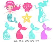 Mermaid SVG Bundle, Mermaid Monogram svg, cute mermaid, Mermaid clipart, Sea Beach svg, Mermaid Tail SVG, Mermaid Layer, PNG, Vector, CriCut