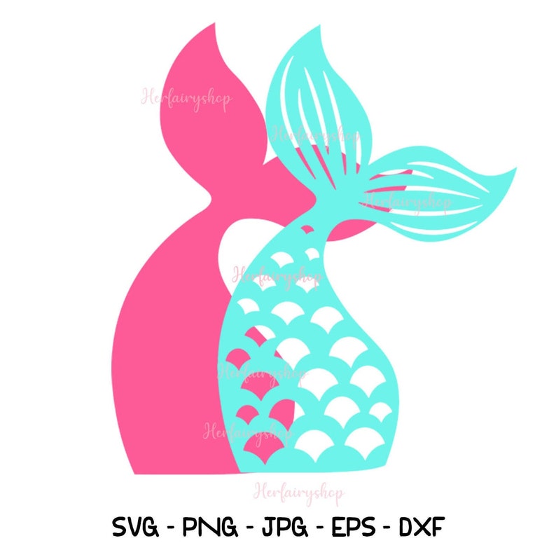 May include: A turquoise mermaid tail with a pink fin and a scale pattern. The tail is cut out and ready to be used for crafting projects.