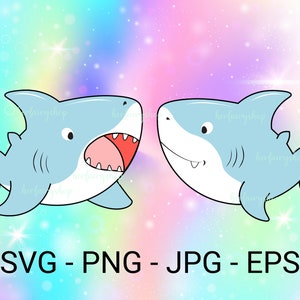 Baby Shark SVG - Cute Shark Svg - Shark png, clipart, jpg - Silhouette shark bundle svg - Cricut baby shark - Shark boy girl- Shark cut File