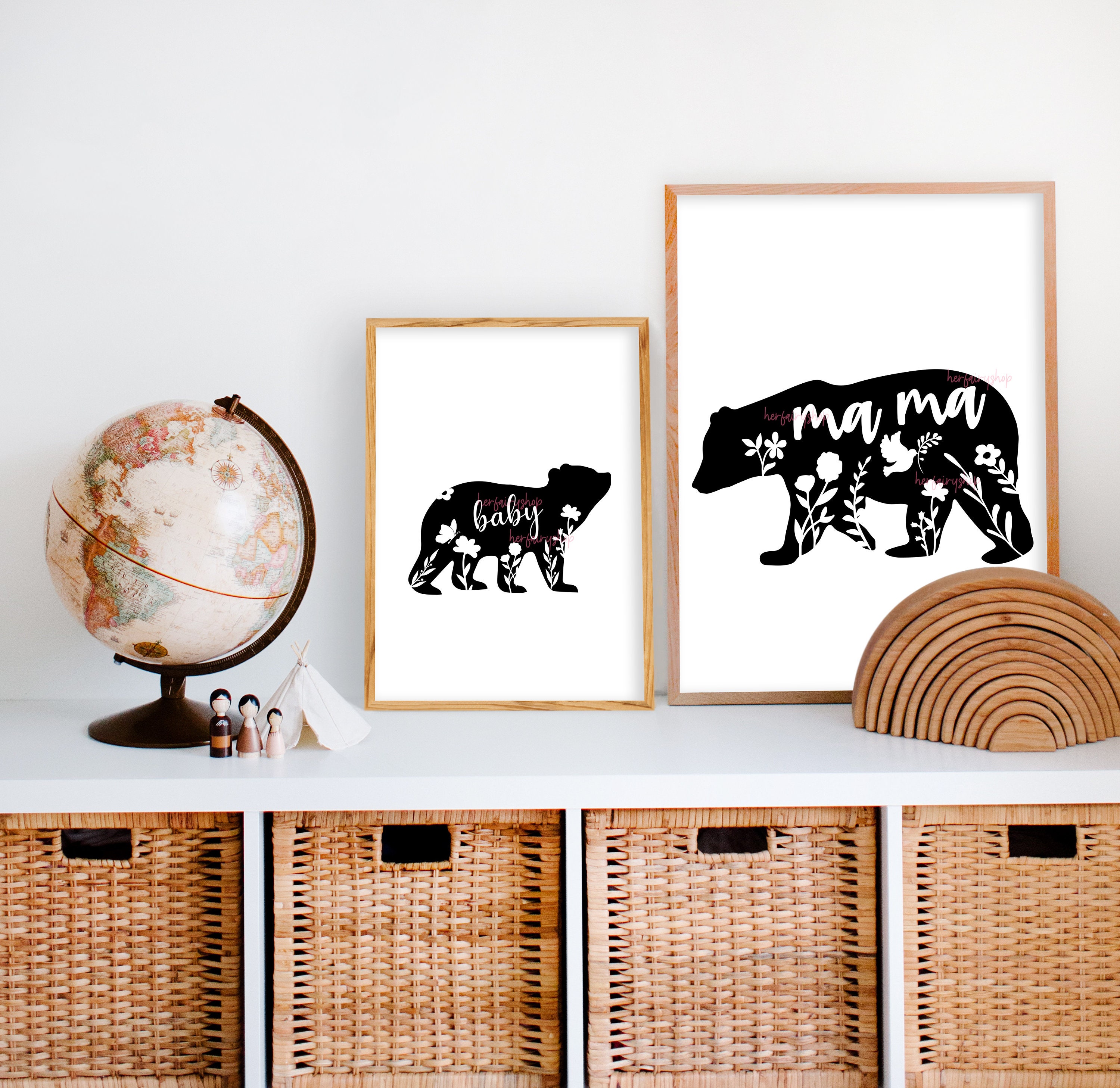 Download Mama Bear svg bundle Bear Family svg Floral Bear Family svg | Etsy