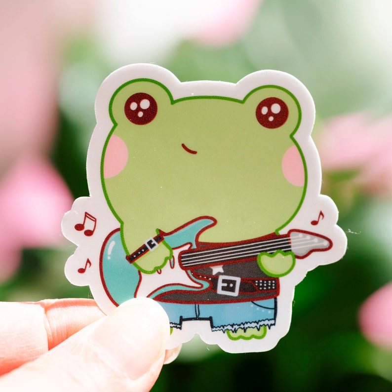Frog Sticker Pack Set 8, Cute Frog Stickers, Laptop Stickers, Kawaii ...