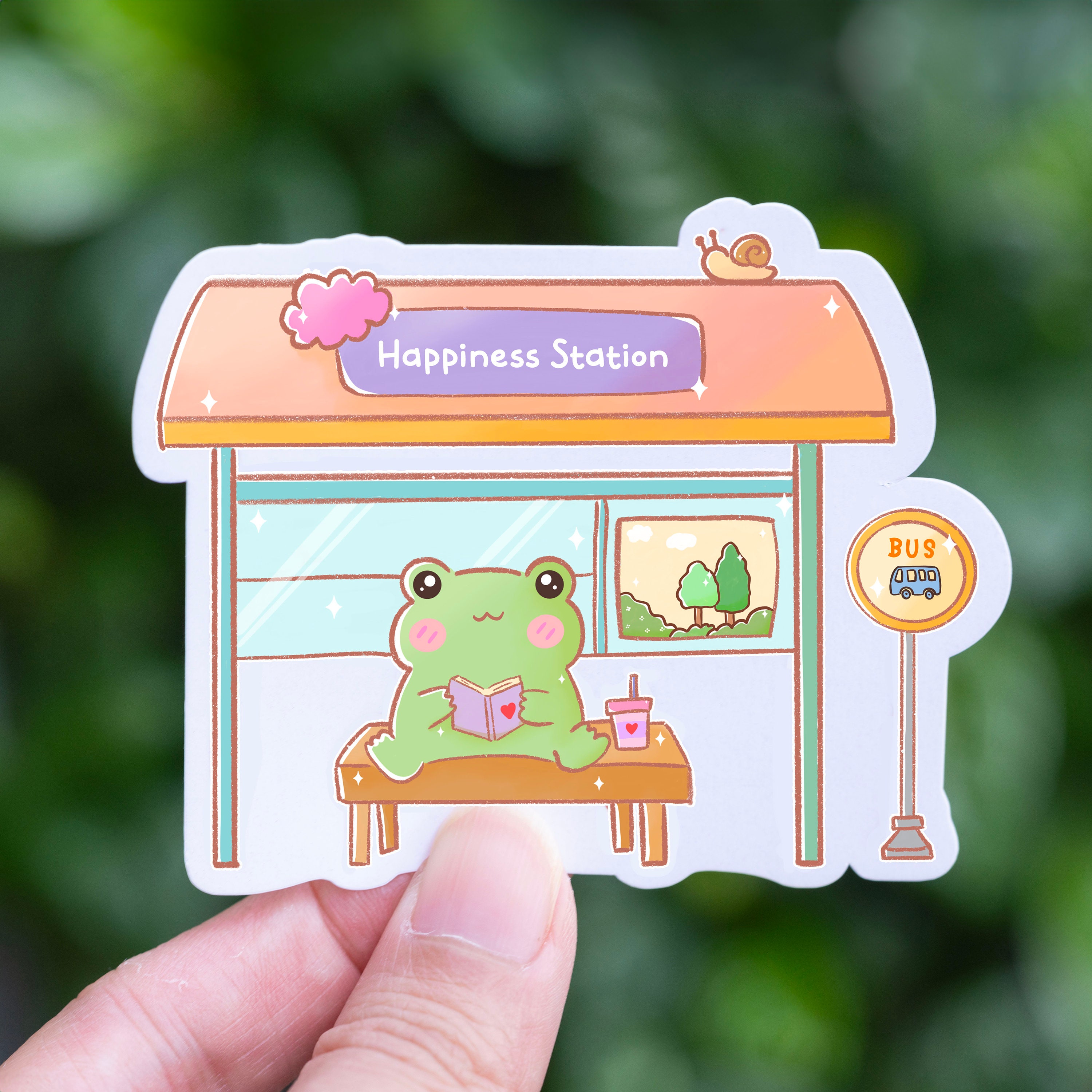 Cute Frog Sticker - Vinyl Sticker - Kawaii Frog - Matte Sticker ...
