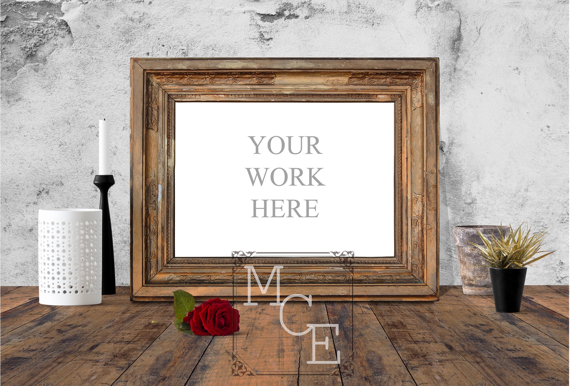 Download A4 size frame mockup fine frame wood frame mockup empty | Etsy