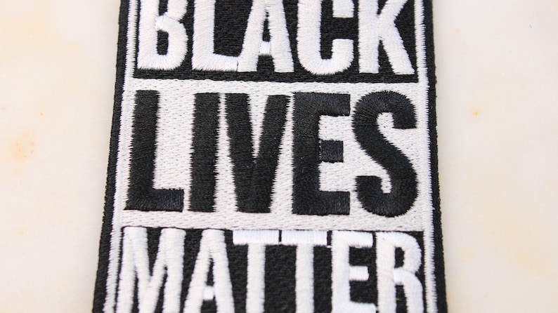Black Lives Matter Embroidered Patch 8 cm