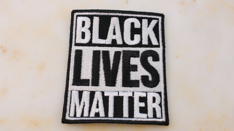 Black Lives Matter Embroidered Patch 8 cm