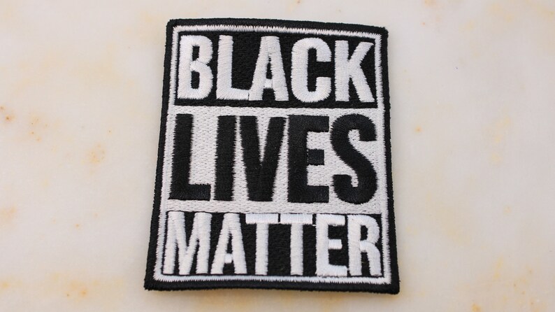 Black Lives Matter Embroidered Patch 8 cm