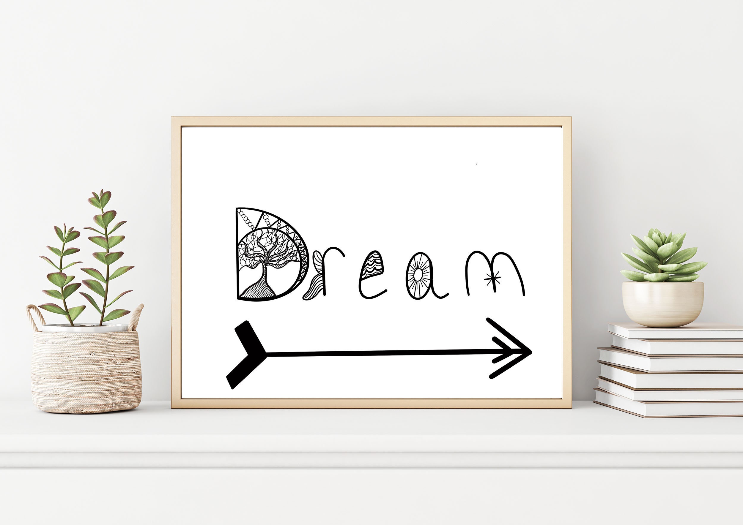 Dream Printable Wall Word Art/ Home Decor/ Office Wall Art/ Etsy UK