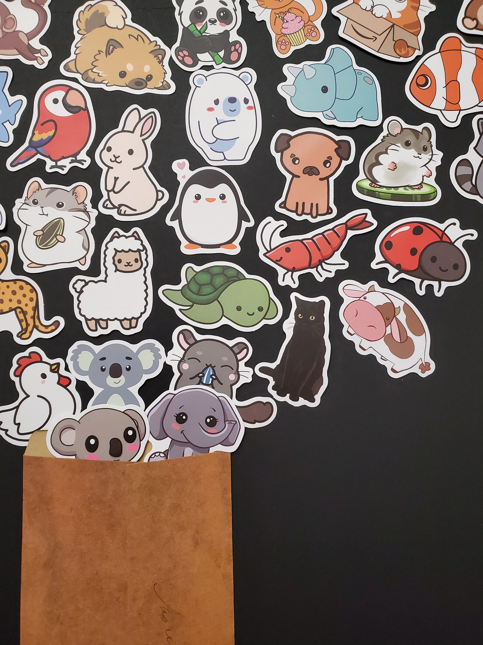 Random Animal Stickers Cute Baby Animal Stickers Pet Etsy