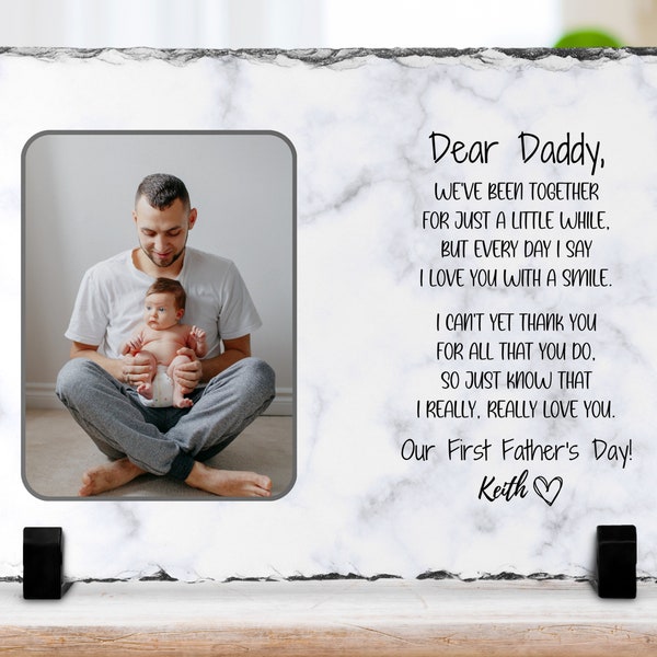 First Father's Day Picture Frame | 1st Father's Day Gift from Baby | First Father's Day Poem Gift | Personalized First Father's Day 2023