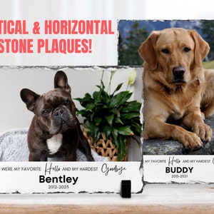 Personalized Photo Rock Slate, Pet Loss Gift, Dog Memorial Gift, Pet Sympathy Gift, Cat Bereavement Photo Gift, Loss of Pet, Photo Plaque