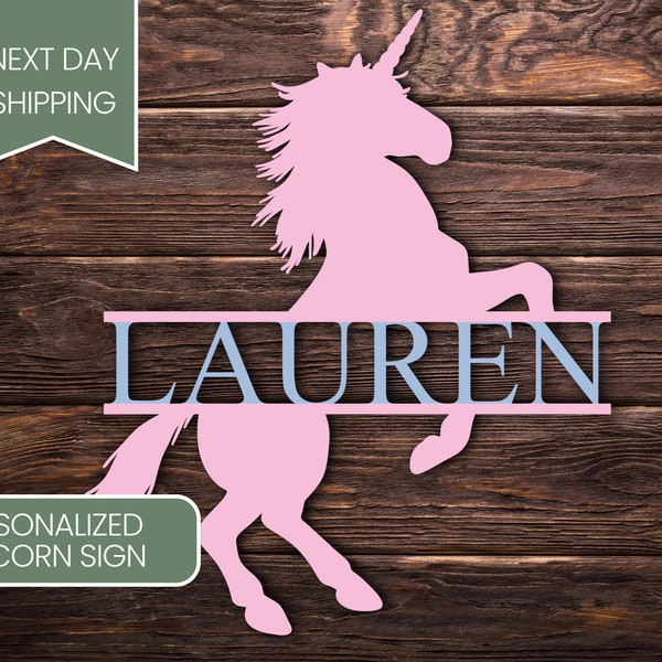 Unicorn Name Sign - Etsy