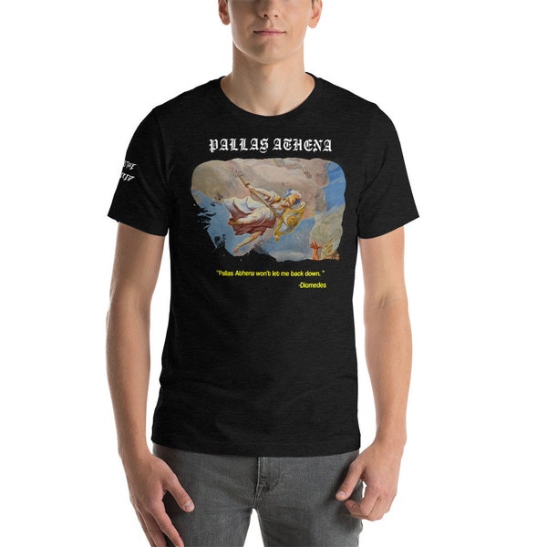 Short-Sleeve Unisex T-Shirt Pallas Athena with Diomedes Quote