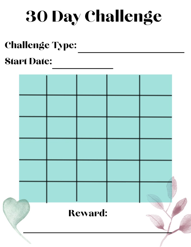 30 Day Challenge Tracker Printable 3 Pages Printable Habit Tracker PDF ...