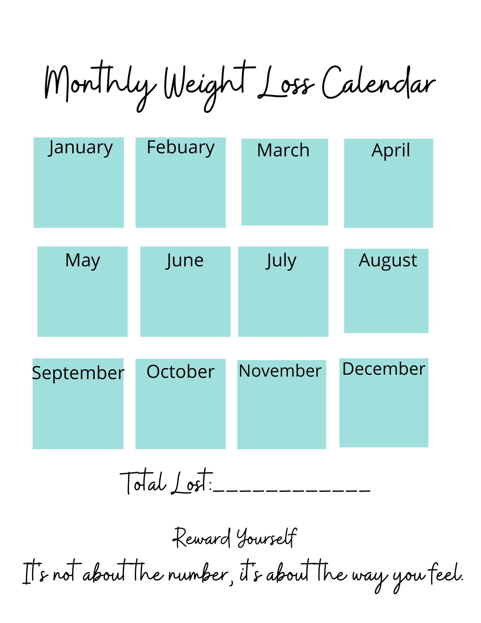 Inches and Weight Loss Calendar Printable Track Monthly - Etsy Inches and Weight Loss Calendar Printable Track Monthly - Etsy