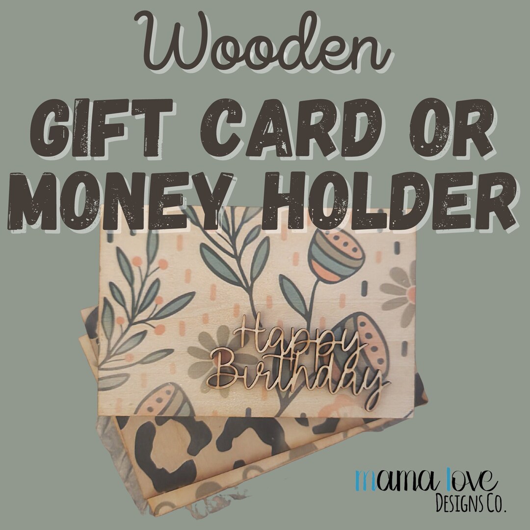 Wooden Gift Card Holder, Wooden Gift Card Box, Wooden Money Holder, Gift Card, Card for Gift