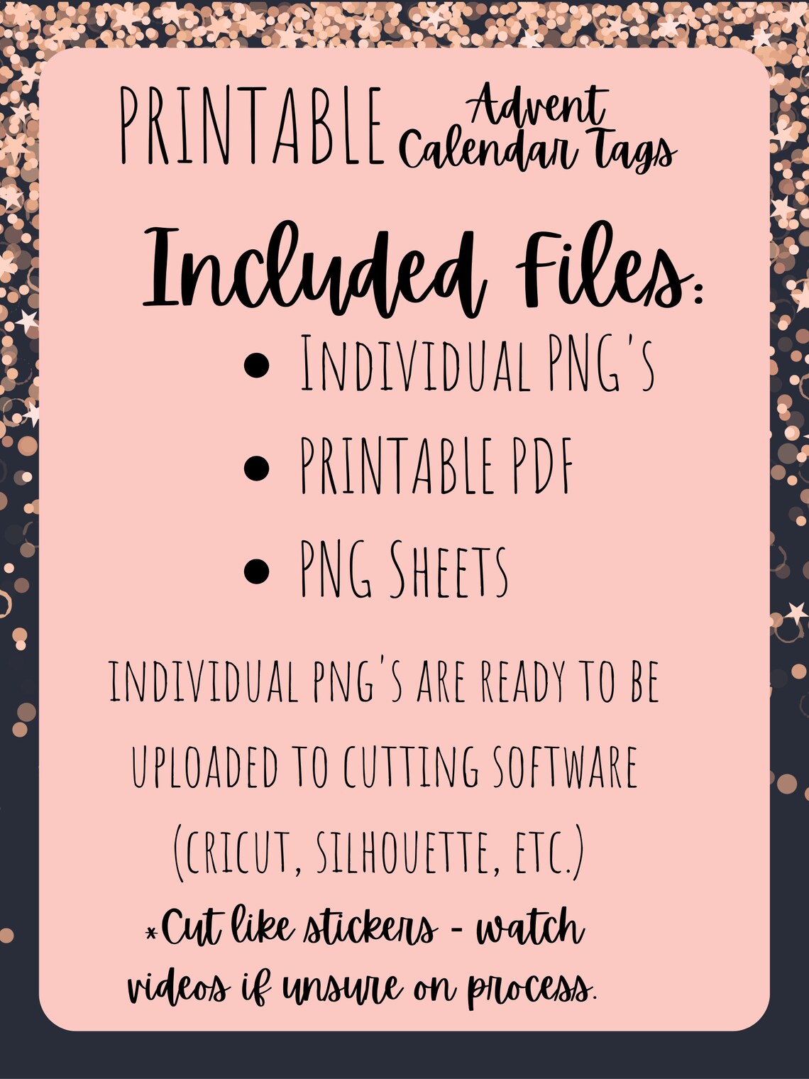 Printable Advent Calendar Numbers Advent Calendar Numbers - Etsy