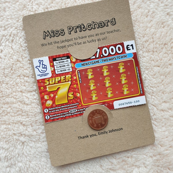 Scratch Card Holder Etsy UK