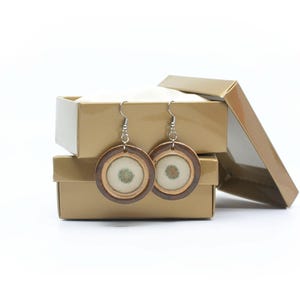 Earthy Clay Dangles: handmade ceramic earrings with stainless steel hooks