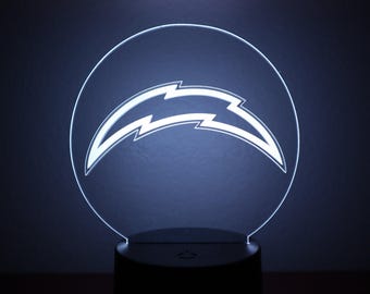 3D Night Light, Los Angeles Chargers Acrylic LED Design, Color Changing Football Decor