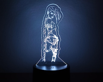 Acrylic Night Light, Jinx Arcane LED Color Change Gaming Desk Decor