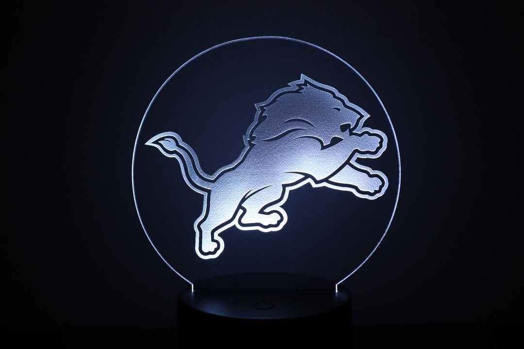 NFL Lions LED Stand, NFL Teams Led Lights, Super Bowl Detroit Lions ...