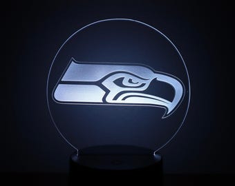 Acrylic Night Light, Seattle Seahawks Logo LED Color Changing Lamp