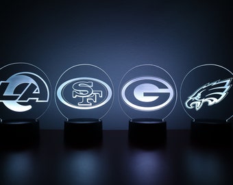 NFL Night Light, L NFC Football Team Decor for Eagles Cowboys 49ers