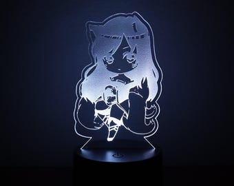 3D Night Light, Ahri Acrylic LED Anime Desk Decor