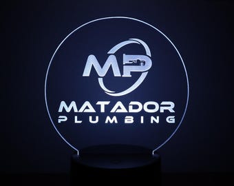 Custom Logo Sign, Acrylic LED Stand for Business Display