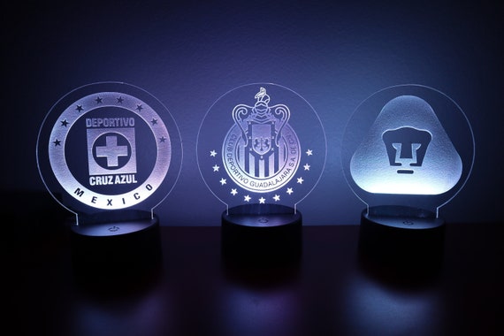 Liga MX LED Night Light, Soccer Fan Gift, Acrylic Lamp, Man Cave Decor