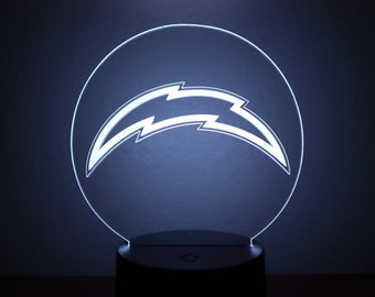Los Angeles Chargers Acrylic LED Night Light, NFL Fan Gift Color Changing