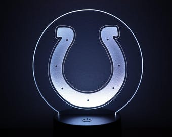 Colts Night Light, Acrylic LED Stand with Color-Changing Team Logo