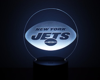 New York Jets Acrylic LED Night Light, NFL Fan Gift Remote Control