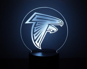 Acrylic Night Light, Atlanta Falcons LED Design With Remote Color Changing