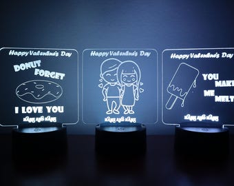 Acrylic Love Sign, Personalized LED Design with Two Names