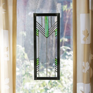 Frank Lloyd Wright / Prairie Style Stained Glass Suncatcher