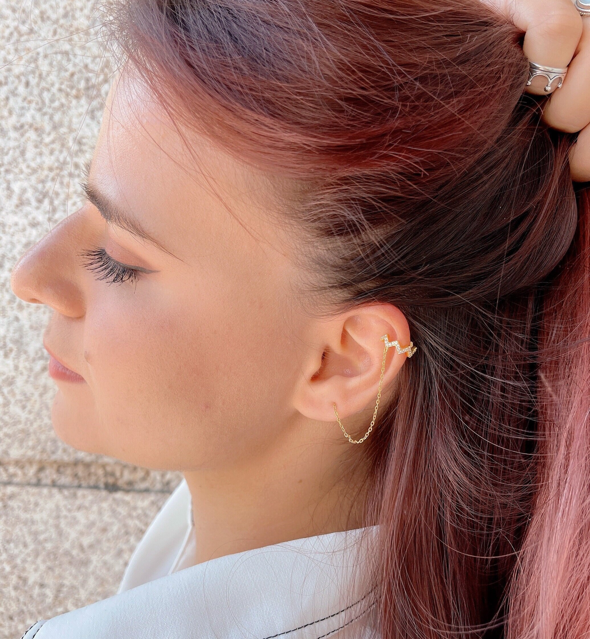 ★Hei★ melting earcuff Selenichast Melting Aurora Butterfly Ear Cuffs, Y2K Earrings